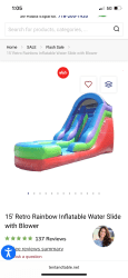 15' Retro Rainbow Waterslide